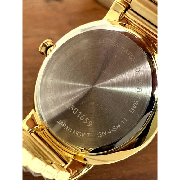 Citizen Men's Watch BI5012-53E Quartz Gold Tone Stainless Steel Black Dial 40mm - Picture 7 of 13